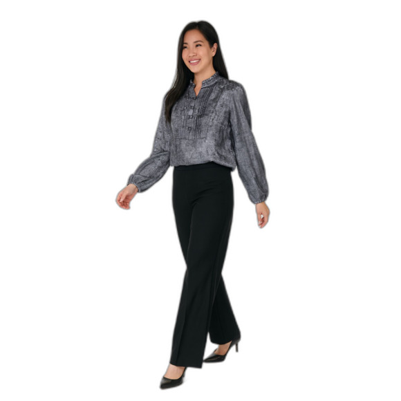 Rye Grass Blouse Women's Size L Gray Silver Long Sleeve Cocktail NWT - Picture 1 of 8